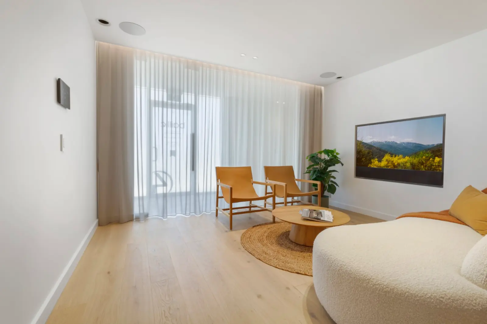 the Dromana studio showroom. Living room set, screen and shading on one scene.