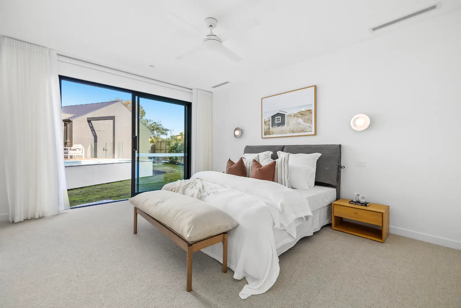 Stringer Road, Blairgowrie. Main bedroom opening to the garden.
